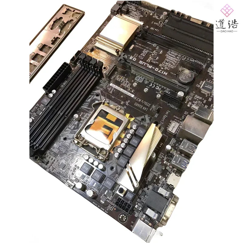 H170-PLUS D3 마더보드64GB M.2 DVI VGA HDMI PCI-E3.0 2xPCI LGA 1151 DDR3 H170 메인보드 완전 작동 리퍼