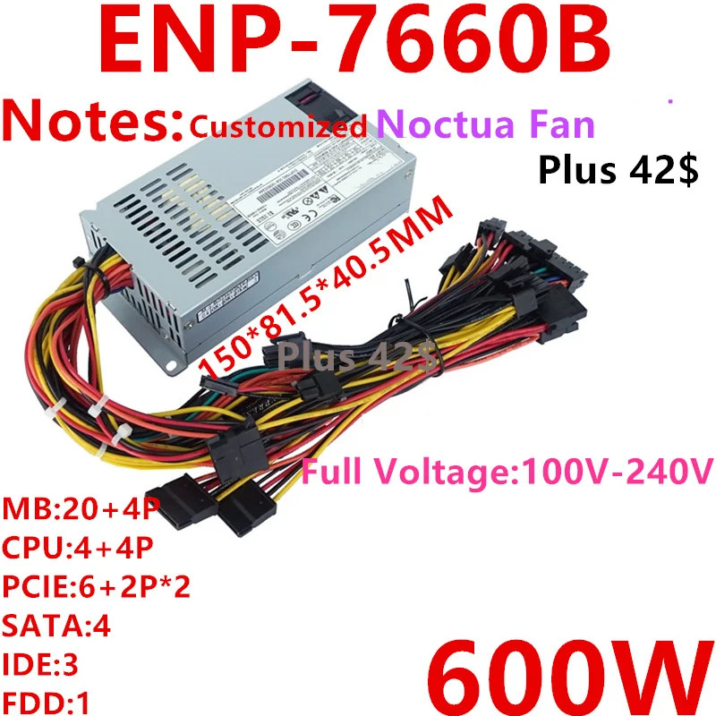 FLEX NAS 인핸스PSU 소형 1U I M41 A4M T34 35 K39 K49 600W 전원공급장치 ENP-7660B ENP 7660B 신