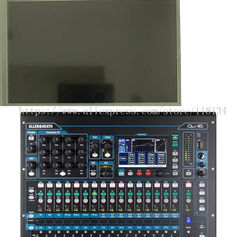 Allen Heath QU-32 QU-16 QU-24 디지털 믹싱 콘솔LCD 화면 디스플레이 디지타이저 터치 패드 포함