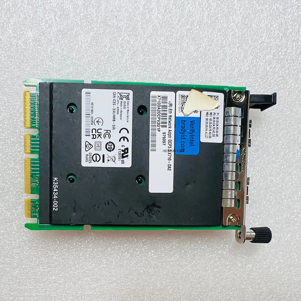 intel호환 X710DA2OCPV3G1P 듀얼 포트기가비트 이더넷 카드 X710DA2 OCP3.0용