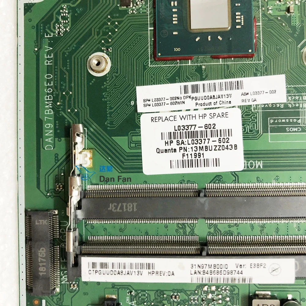L03377-602 hp호환 22-C 24-F 22-C013 TPC-Q046-24 J4005 AII-in-One PC 마더보드 DAN97BMB6E0 L03377-601 L0337