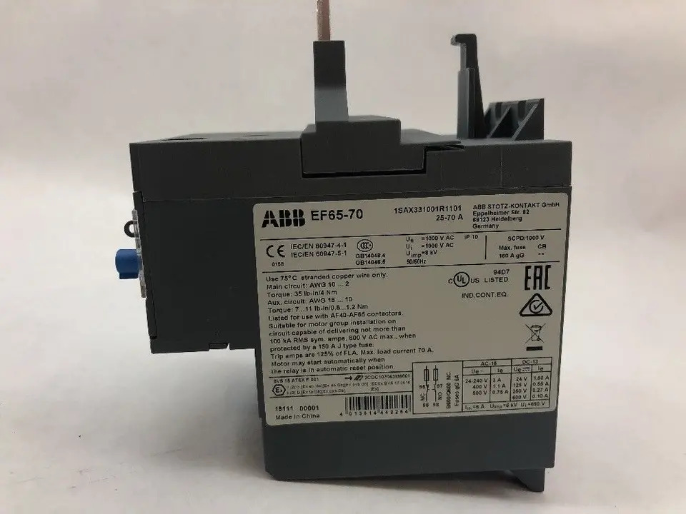 ABB EF 전과부하 릴레이 EF65-70 신