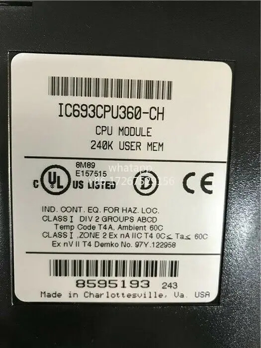 GE CPU 모듈리퍼되는 IC693CPU360-CH