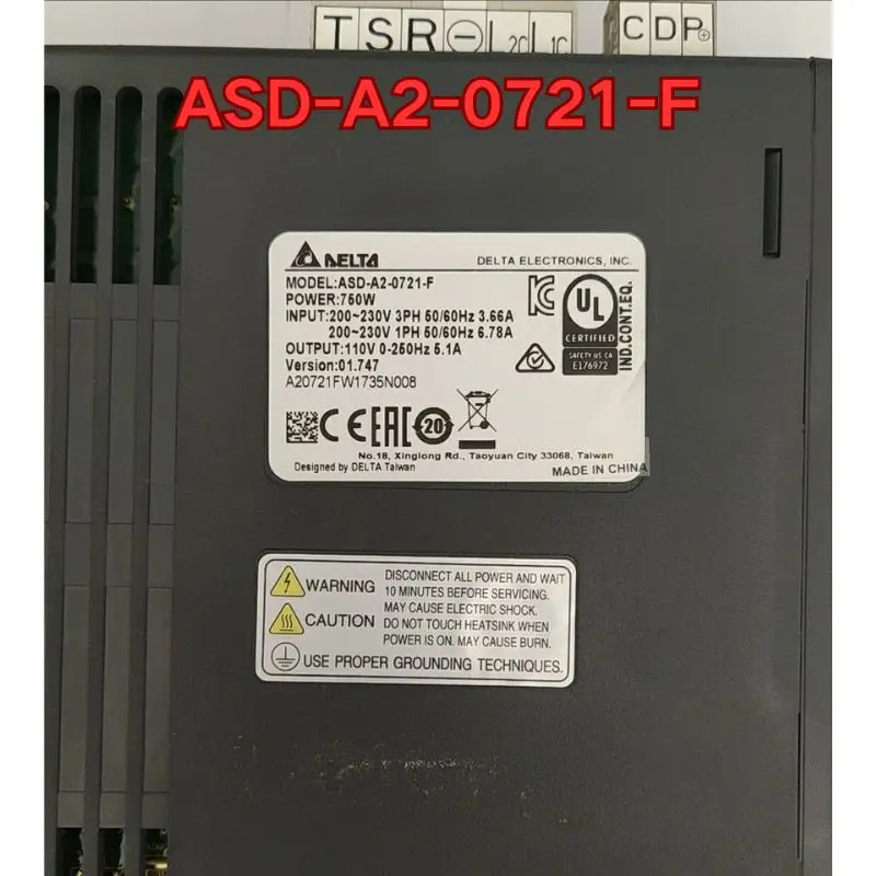 리퍼 ASD-A2-0721-F 서보 드라이브작동 상태