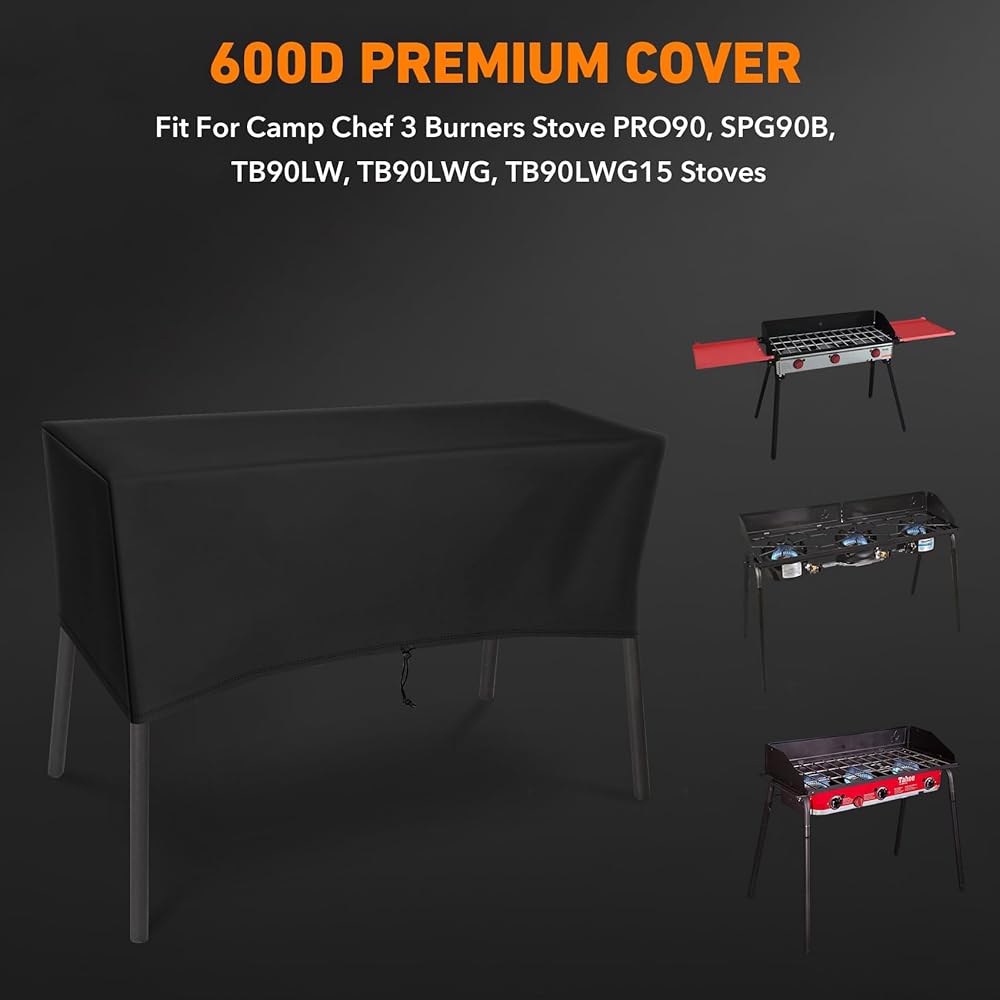 ZBXFCSH 헤비 듀티 파티오 커버, 캠프 셰프 3 버너 스토브 PRO90, SPG90B, TB90LW, TB90LWG, TB90LWG15에 맞습니다 2 Burner Stove - 상세 이미지 2