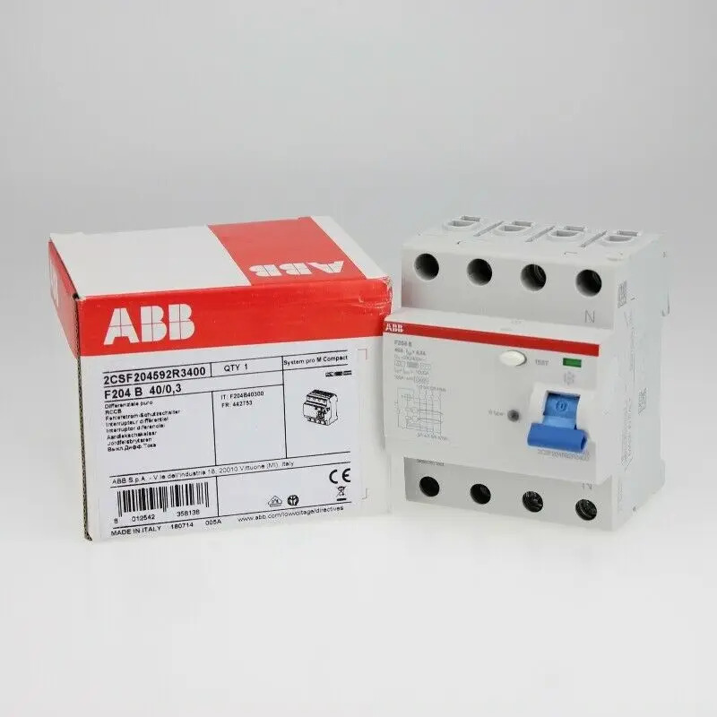 오리지널 ABB 전자기 잔류 전류 보호대 이탈리아 F204 B 40/0.3