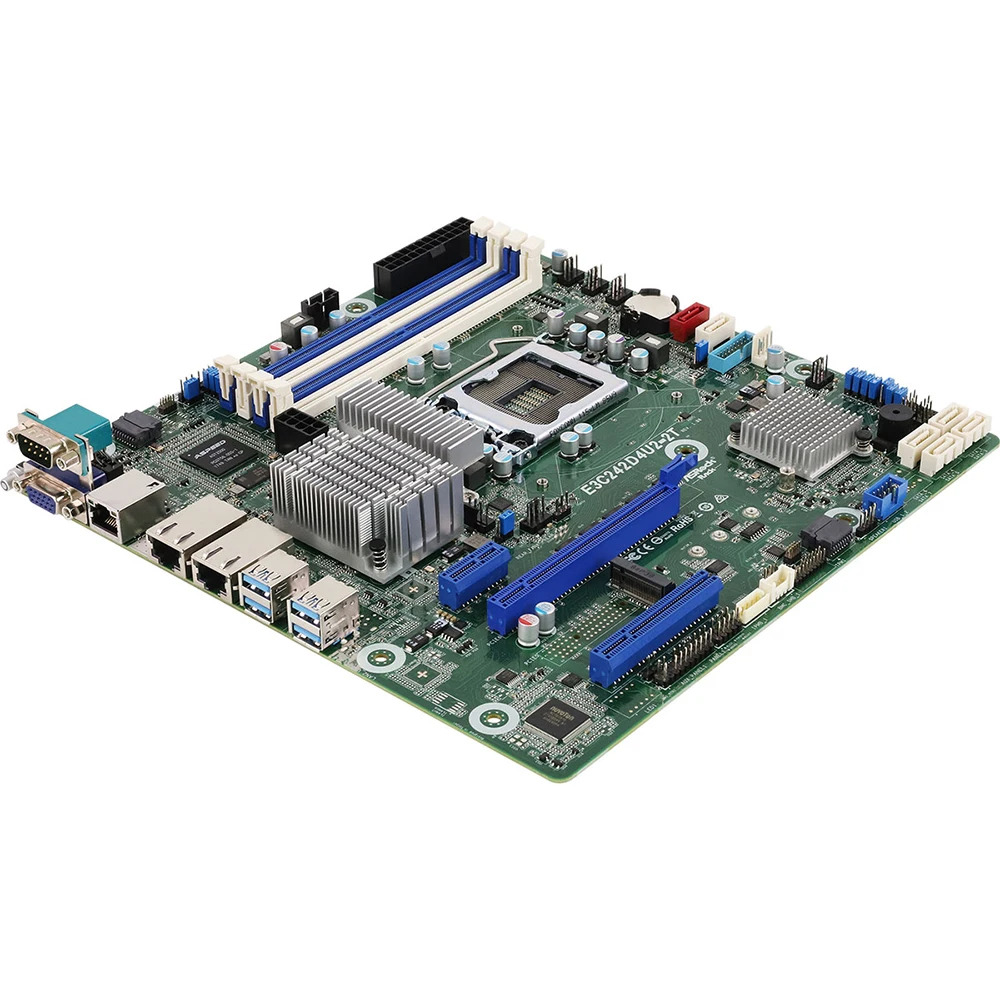ASRock호환 서버 마더보드 C242 LGA1151 DDR4 지원 XeonE2100/E2200E3C242D4U2-2T