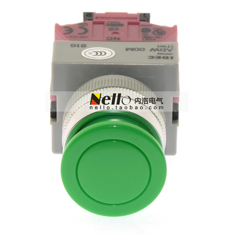 일본 IDEC 버섯 푸시 버튼 스위치 ABW310G ABW311G ABW310R ABW311R ABW301R ABW310ER ABW311ER ABW320G-10PCS 22mm