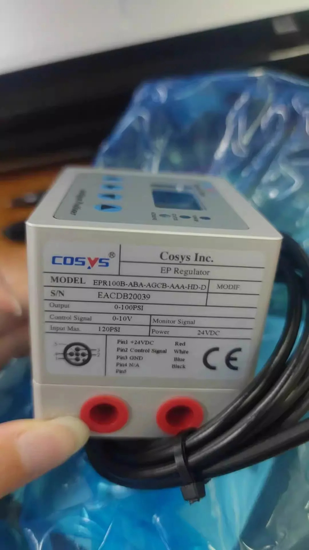 YS 전기 비례 밸브 EPR100B-ABA-AGCB-AAA-HD-D 24VDC 0-10V 120Psi 우수성 제어 지능형 포지셔너