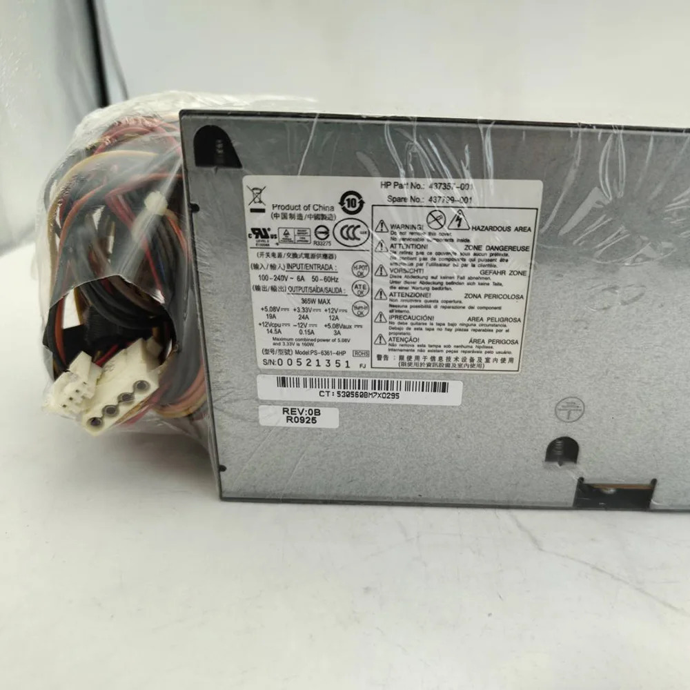 437357 -001 437799 hp호환 DC7800 DC7900 DC7608 MT 365W 스위칭 전원공급장치 PS-6361-4hp호환