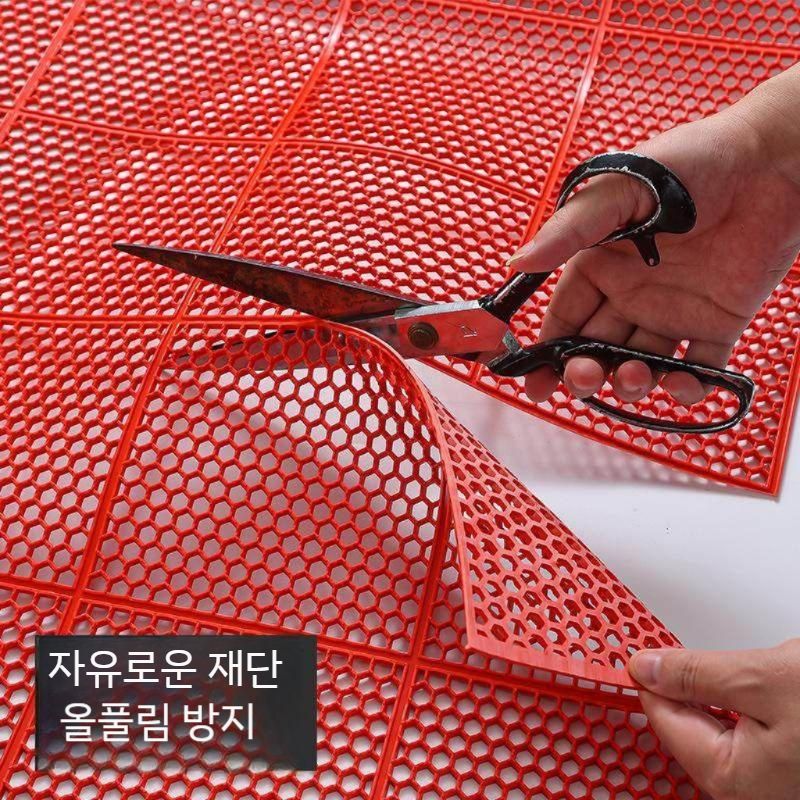 수영장매트 고무매트 수영장 물놀이 고무 액세서리 야외 바닥매트 방수 플로어 풀장 수영 여름 레드 폭 90cm x 길이 1m - 상세 이미지 5