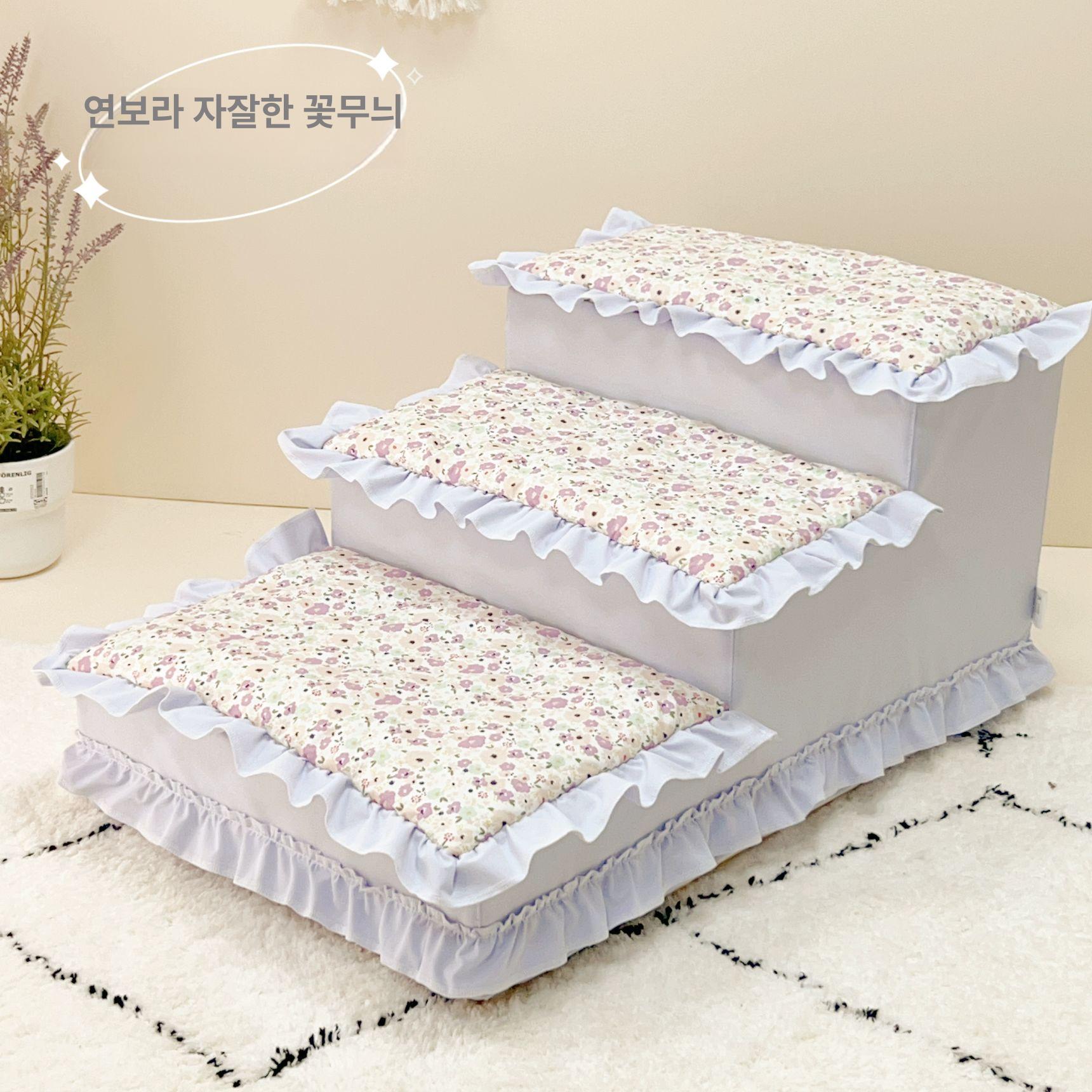 반려견 강아지계단 프릴 보호용 펫스텝 논슬립 관절보호 스펀지 사다리 애견계단 - 상세 이미지 4
