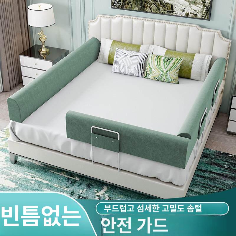 쿠션 침대가드 2m 낙상방지 펜스 안전바 사이드 범퍼 펀칭 설치 침대안전가드 - 상세 이미지 2