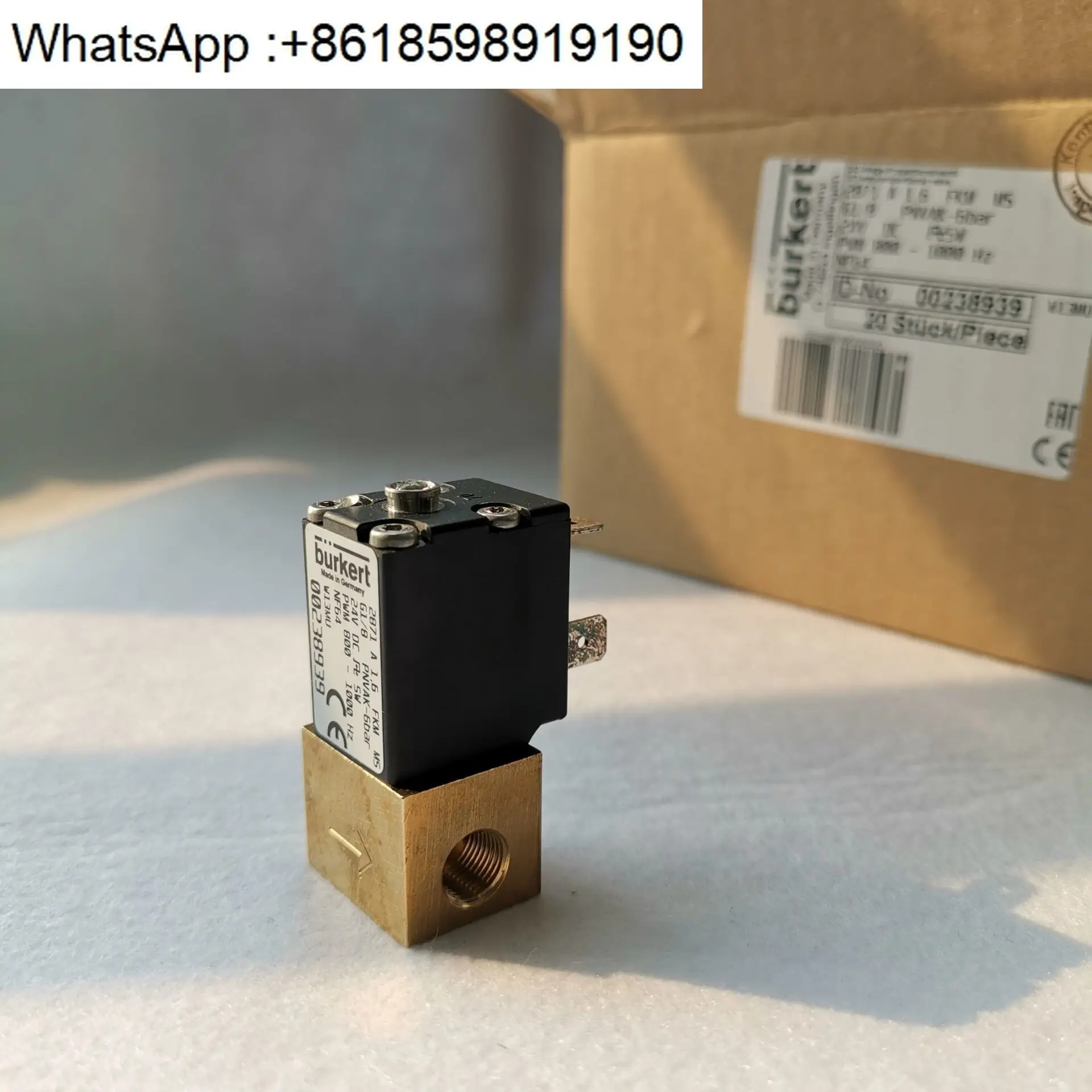 Burkert 비례 밸브 2871-A-02 0-FF-MS 12V DC 솔레노이드 00255631
