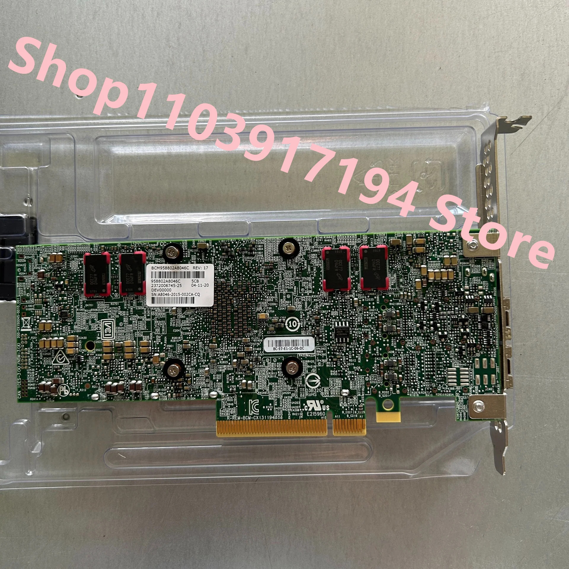 스마트NIC 지능형 네트워크 카드 BCM 958802A8046C Broadcom 2 포트 25GB 16GB DDR4