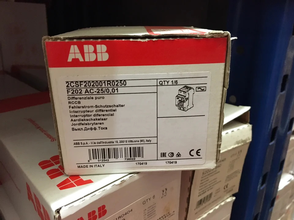 ABB 전자기 잔류 전류 보호대 F202 AC- 25/0.01 신