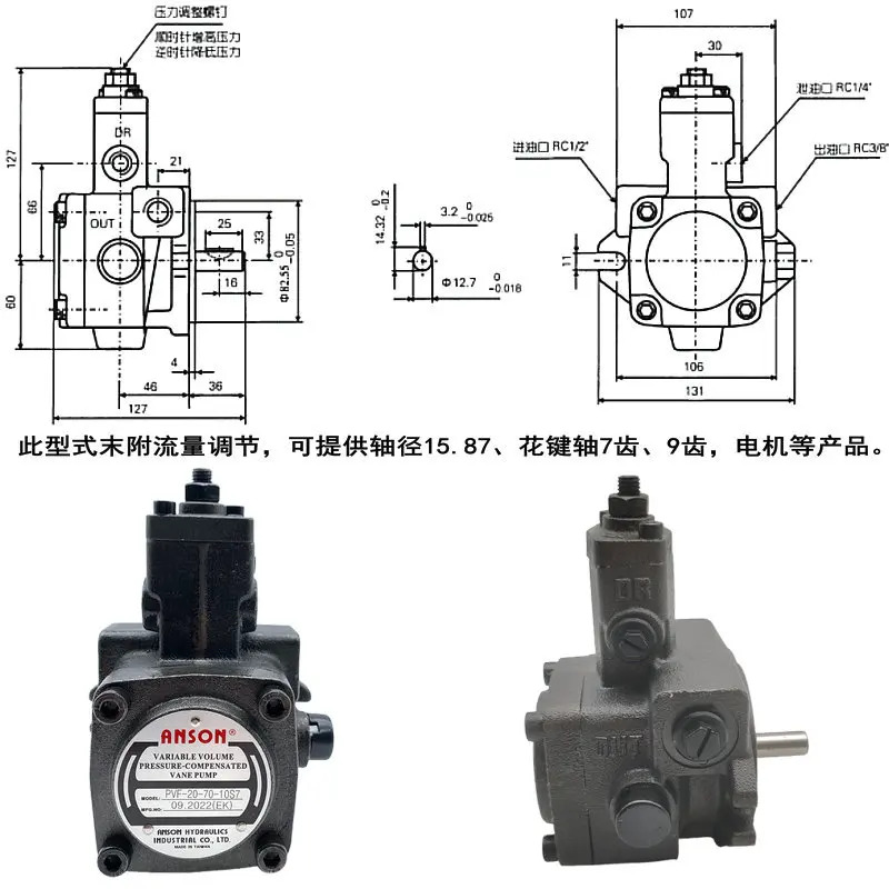 PVF - 30-55-11 S 베펌프 PVF12-15-20 PVF40-35-55 PVF70 10S 11