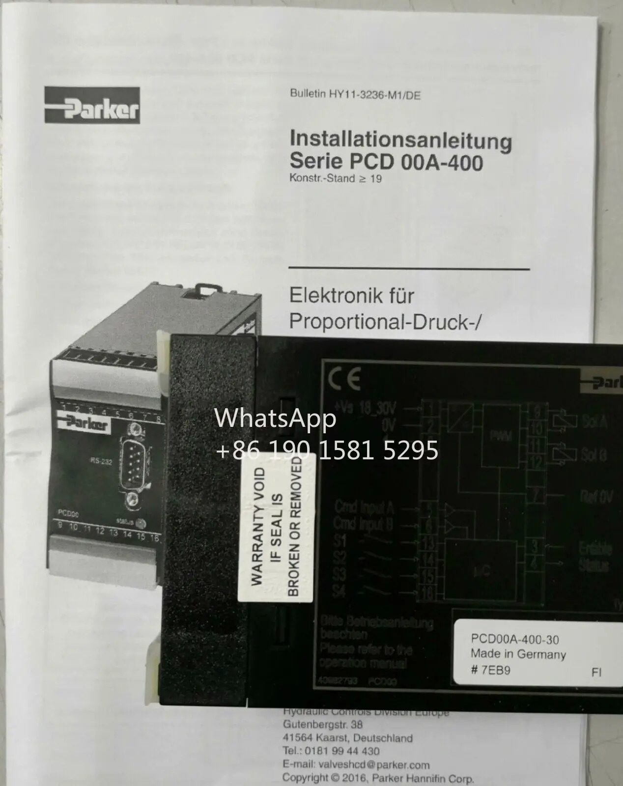 파커 PCD00A-400-30 증폭기