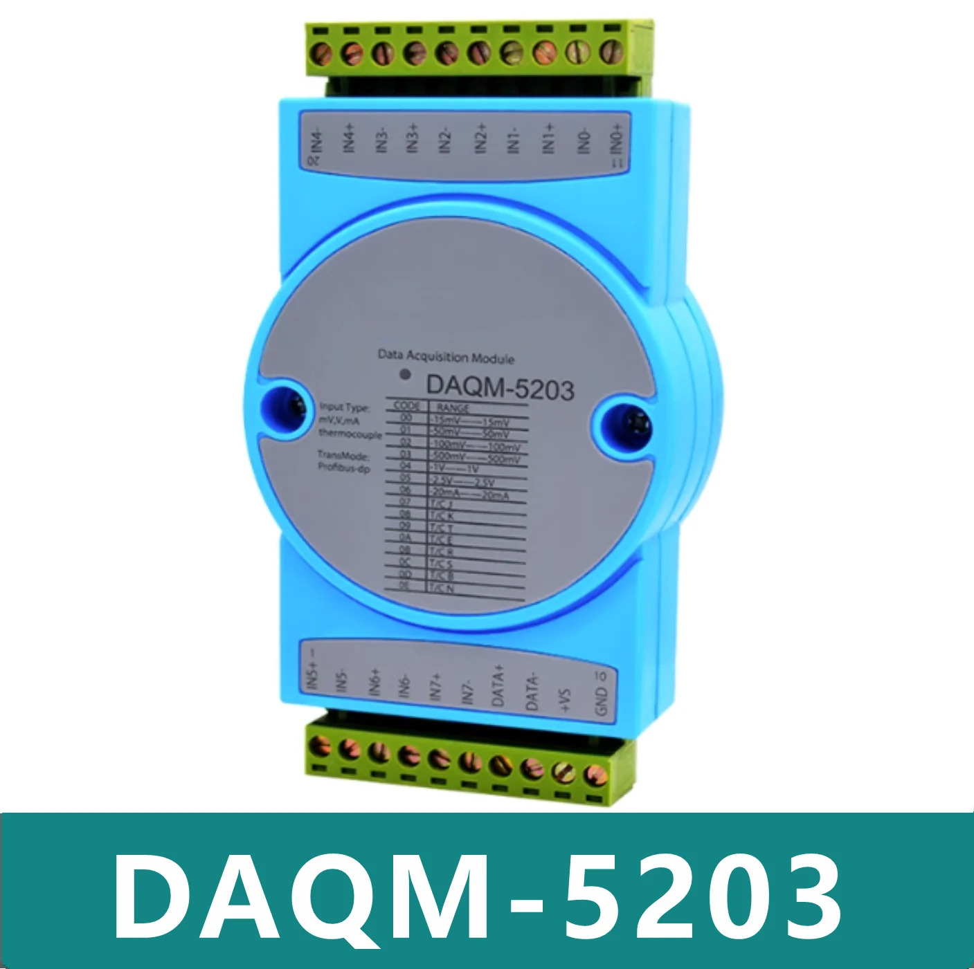 DAQM-5203 열전대모듈 온도 dp 아날로그 입력 profibus bus