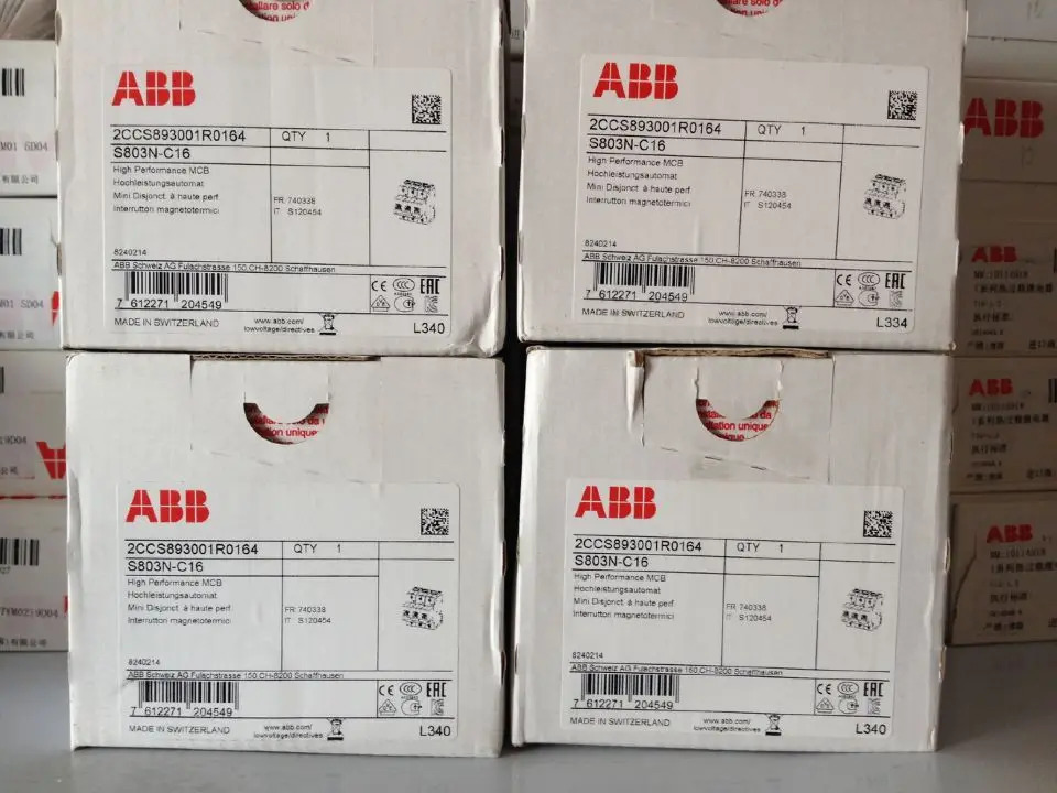 오리지널 ABB S800 시리즈 AC 회로차단기 S803N-B16/S803N-C16 신