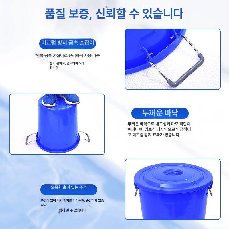 대용량 스테인리스 야외쓰레기통 공원쓰레기통 공공장소 야외휴지통 특대 신형 야외용 - 상세 이미지 3