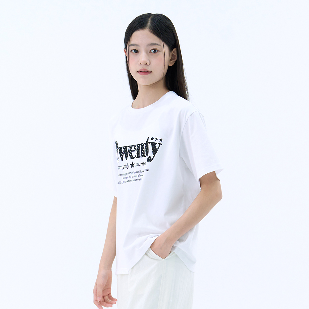 더데이걸 도트 레터 박시 반팔티 TGRA26315 - 상세 이미지 5