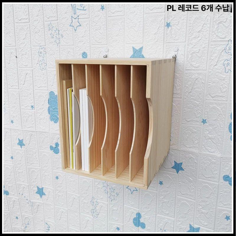 원목 카세트테이프꽂이 보관함 진열 거치대 도어 수납 정리대 슬롯 내추럴 레트로 - 상세 이미지 5