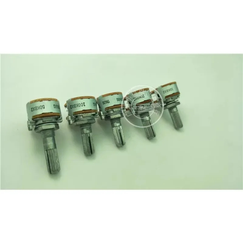 10Pcs RK163 듀얼 전위차계 B10KA20K 10K 100K B50K 500K 꽃 손잡이