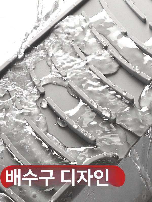 실리콘 싱크대물막이 차단 주방용 화이트 높이 워터펜스 직선 물튀김방지 반투명 물튐 - 상세 이미지 4