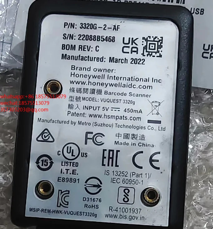 Honeywell 3320G-2-AF 3320G/GHD/EIO 2D 모듈 스캐너 고정 파이프라스캐너신