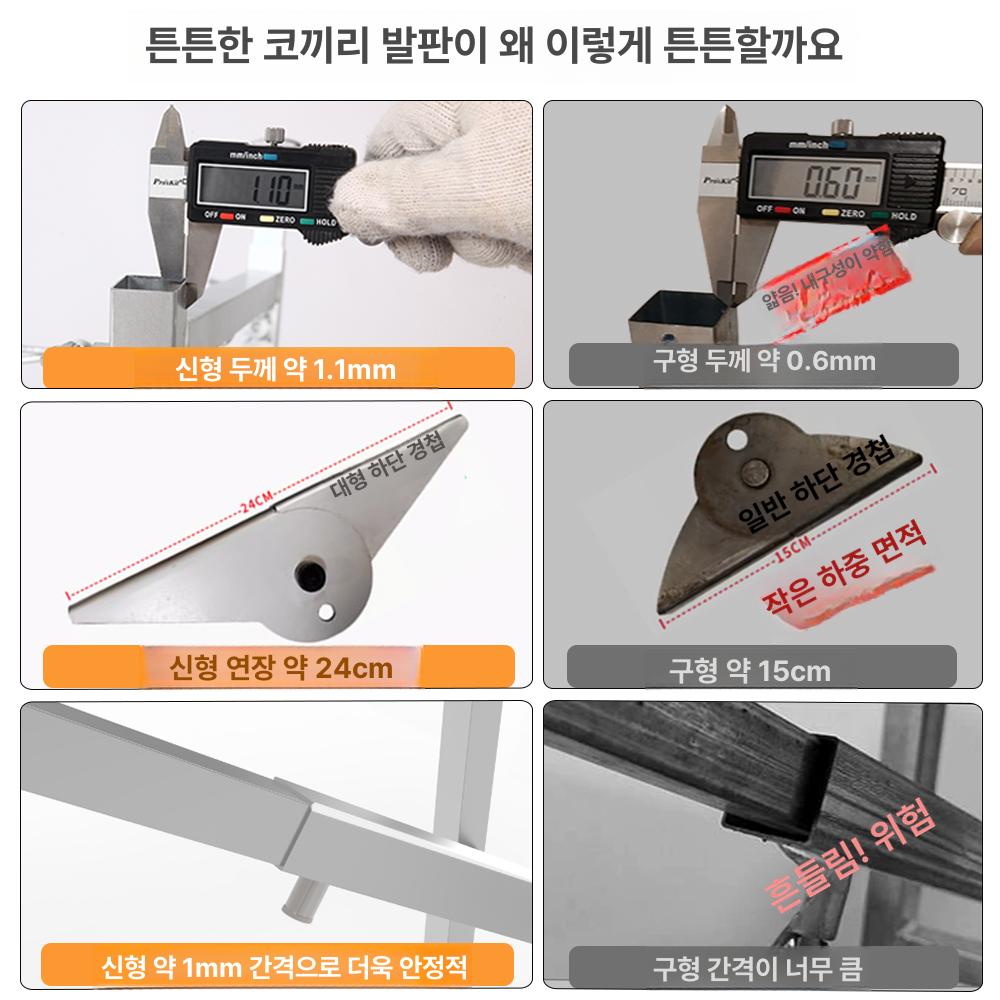 접이식 작업대 이동식 합금 작업다이 바퀴 목공 달린 아시바 사다리 받침대 워크벤치 - 상세 이미지 5