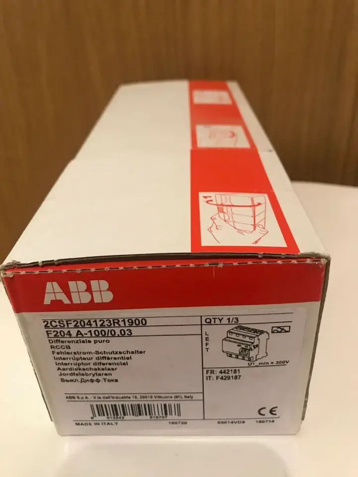 오리지널 ABB 전자기 잔류 전류 보호대 F204 A-100/003