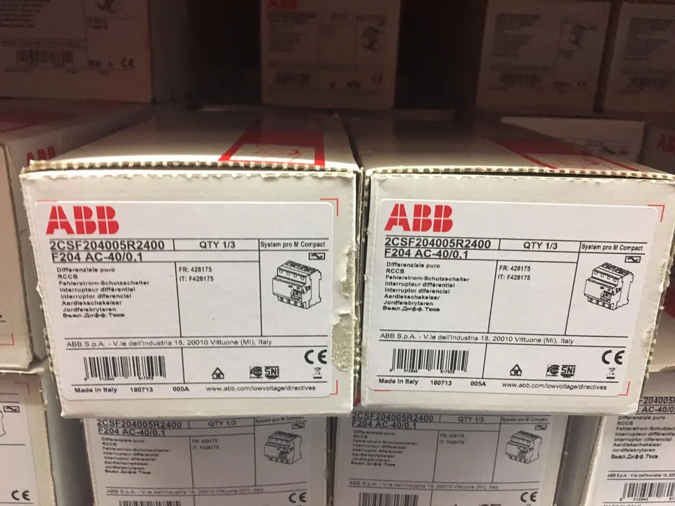 ABB 전자기 잔류 전류 보호대 이탈리아 F204AC-40/0.1 신