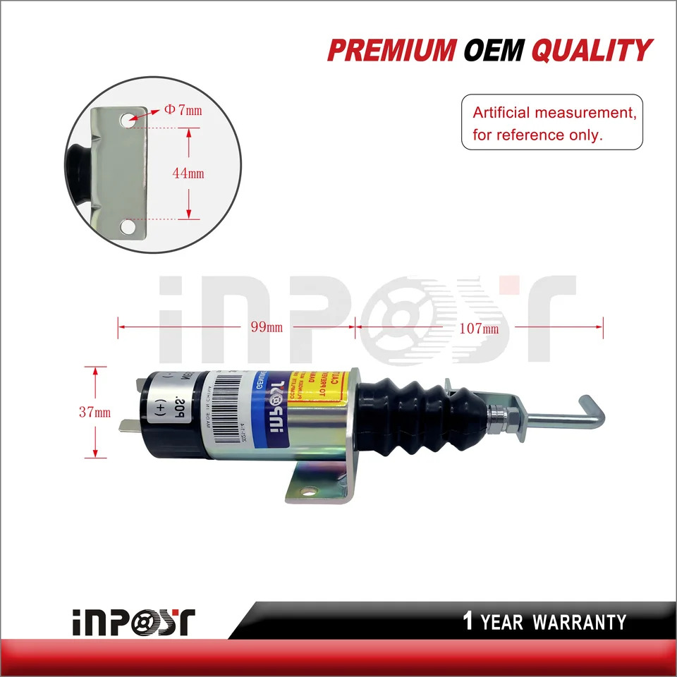 12V 24V 기계 엔진 부품 푸시 풀 솔레노이드 1502-12 Lister Petter 디젤 36607198 36607197 정지