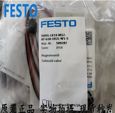 FESTO 솔레노이드 밸브 VUVG-L10M52-RT-M5-1P3 566457 VUVG-LK14-M52-AT-G18-1H2L-W1-S 589287