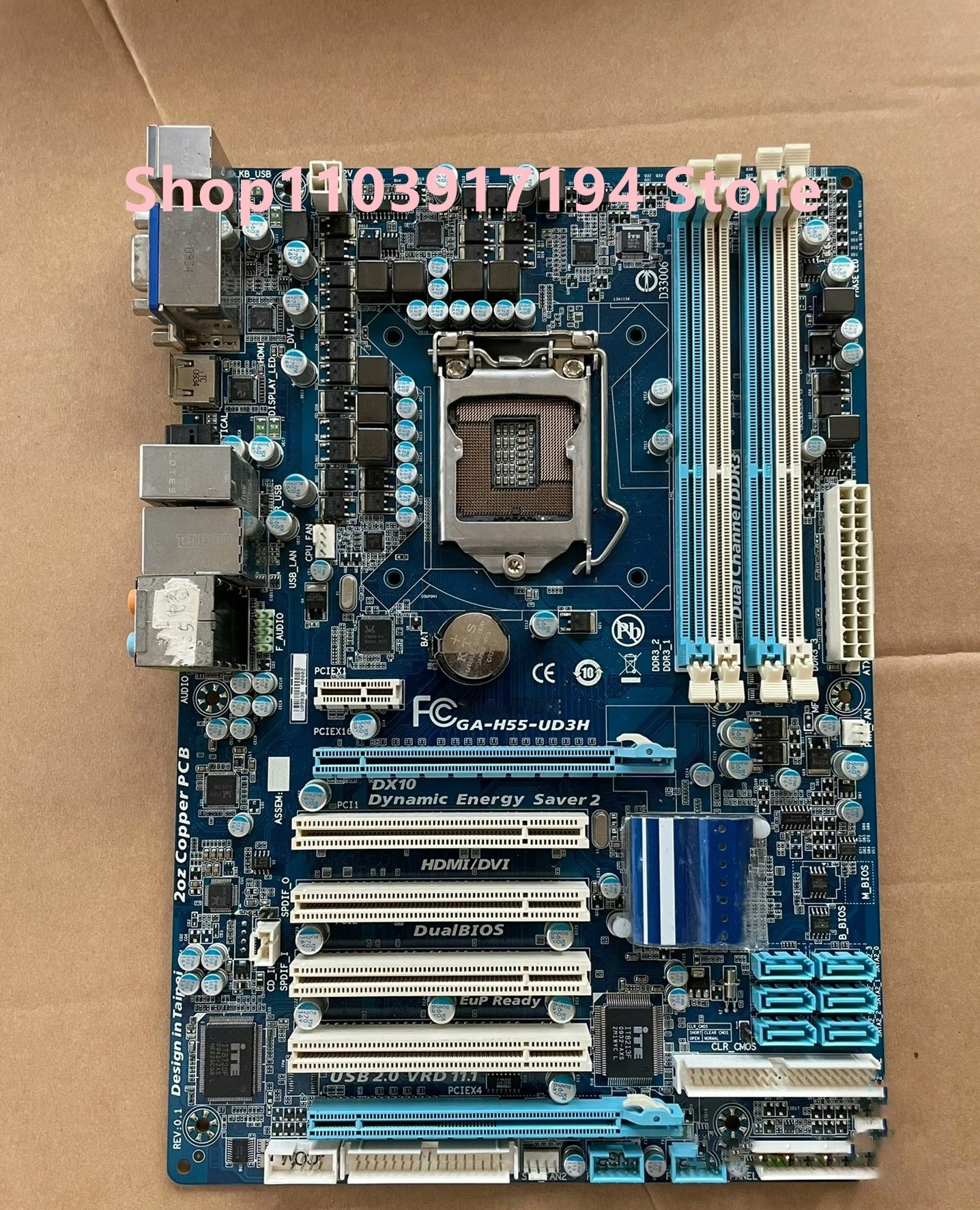 기가 바이트호환 GA-H55-UD3H 1156 핀 마더보드 H55 PCIE USB2.0 I3I5I7