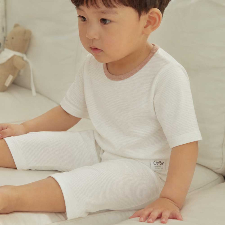 5+1 7부내의 아기내복 봄 여름 밤부 매쉬 치즈 유아 아기실내복 신생아 배앓이방지 돌 사진 1
