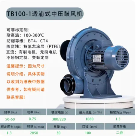 펌프 타입 중압 블로워CX-65A 220V 0.2KW CX-75SA 380V 0.4KW CX-100A 1.5KW CX-125A 2.2KW CX-150A 4KW