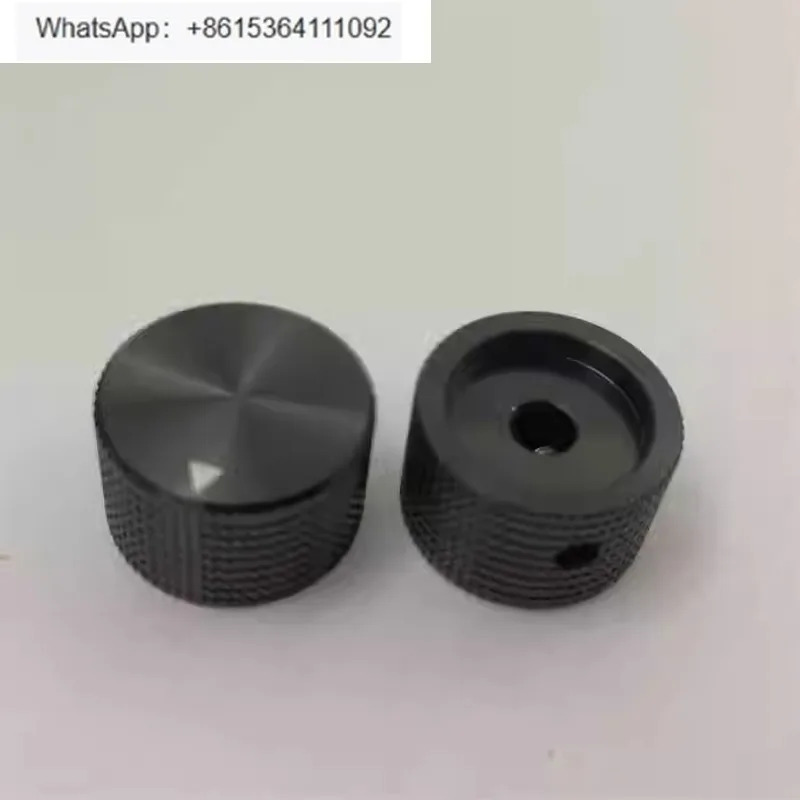 10Pcs 25MMX15.5MM 알루미늄 합금 손잡이 캡 전위차계 하이 엔드 구멍 6MM 검정색