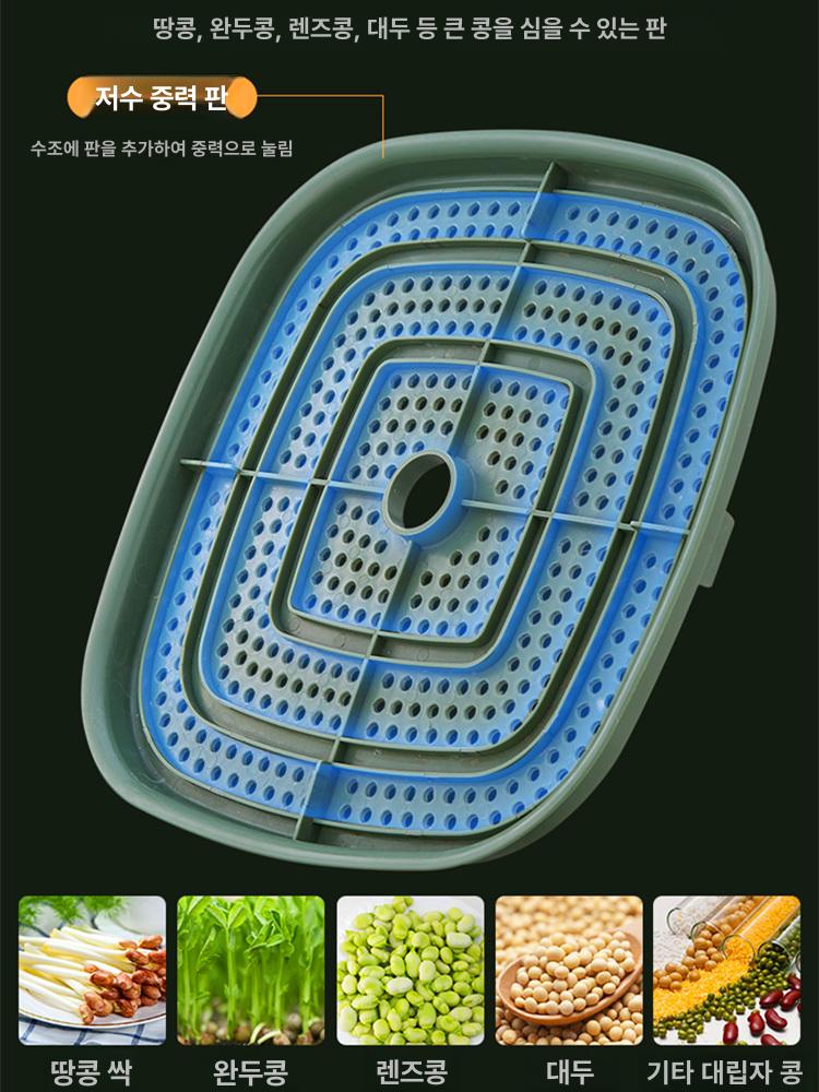 자동 콩나물재배기 그린 녹두 기르기 키우기 발아기 전기 채소 수경 식물 - 상세 이미지 4
