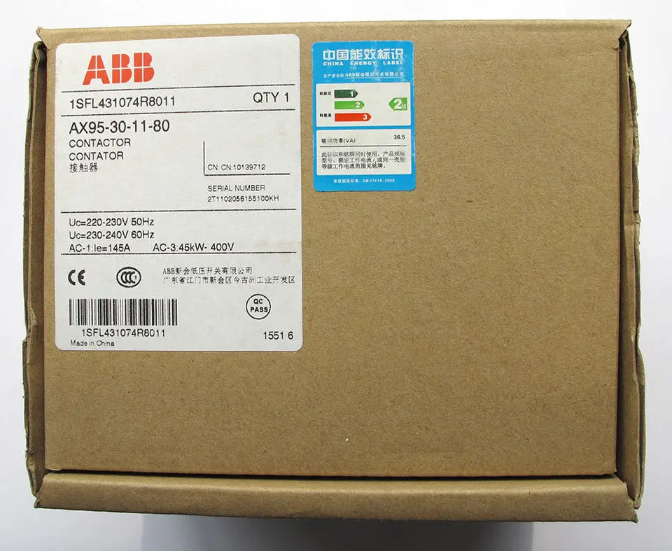 ABB AC 접촉기 AX95-30-11 24V 110V 230V 440V 신