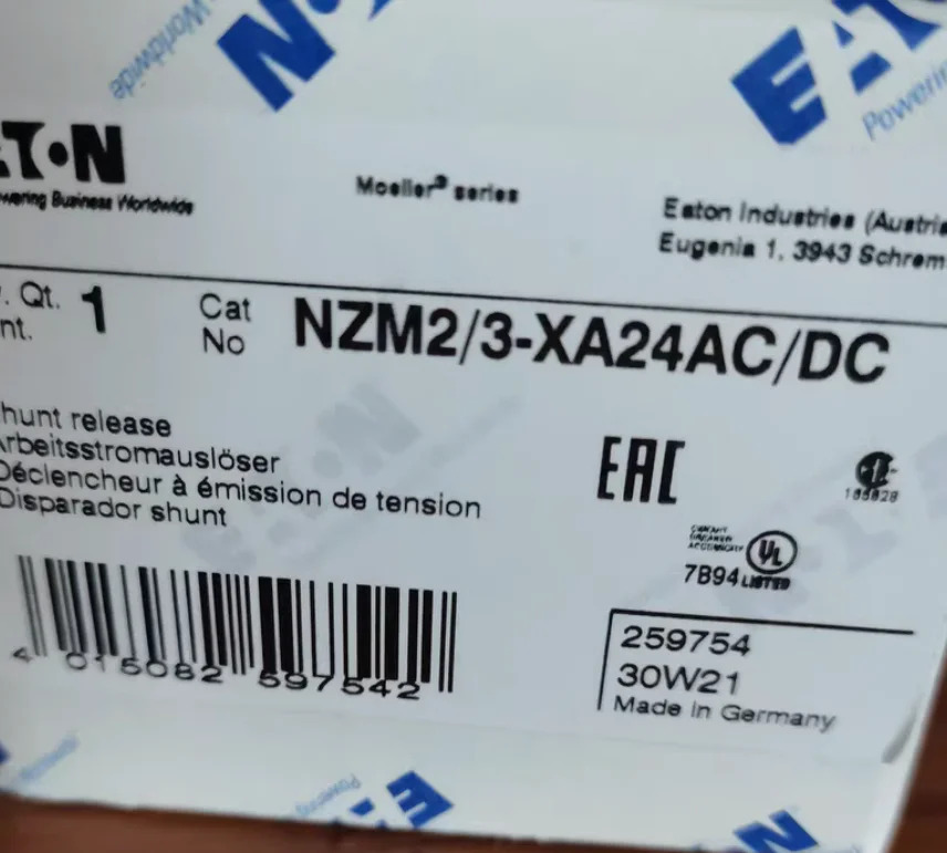 EATON AC 션트 코일 NZM2 3-XA24AC DC 신