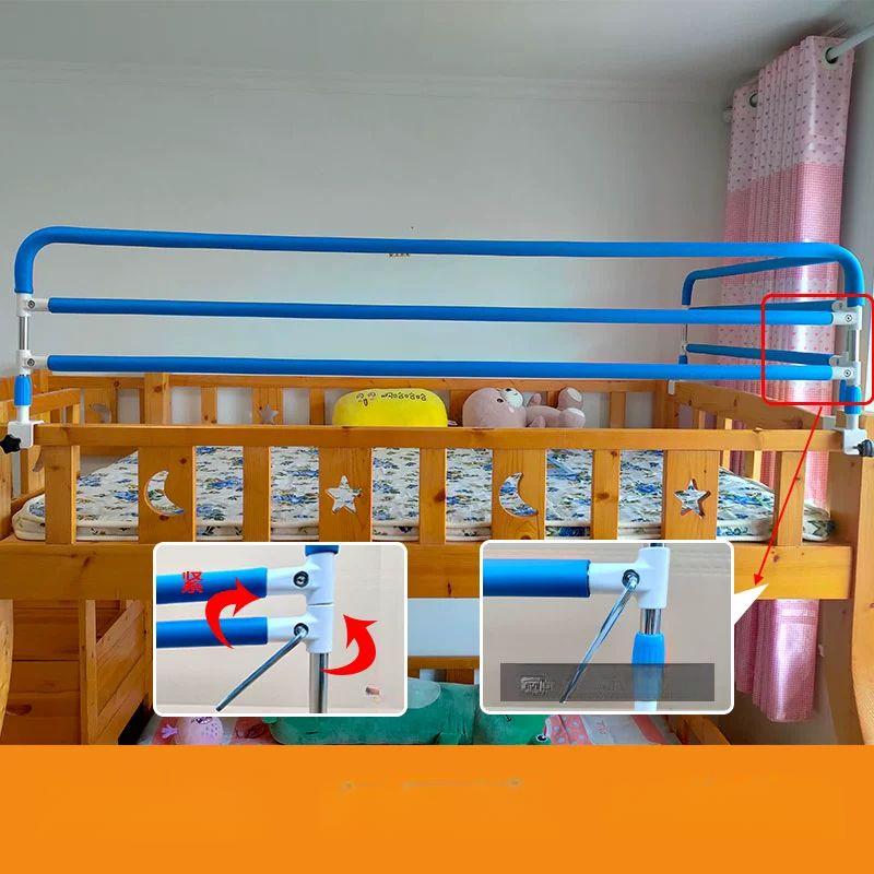 2층 원목침대가드 안전바 가정용 복층 안전가드 가드레일 낙상방지 이층 계단형 - 상세 이미지 3