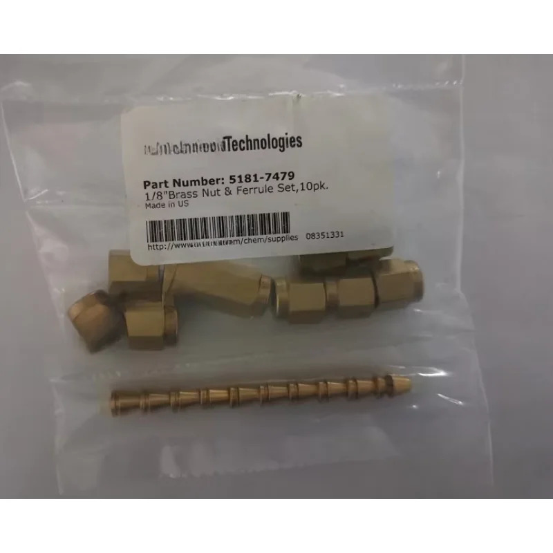 Agilent 5181-7479 황동 너트 페룰 세트 순수 커넥터 1/8 슬리브 10PK