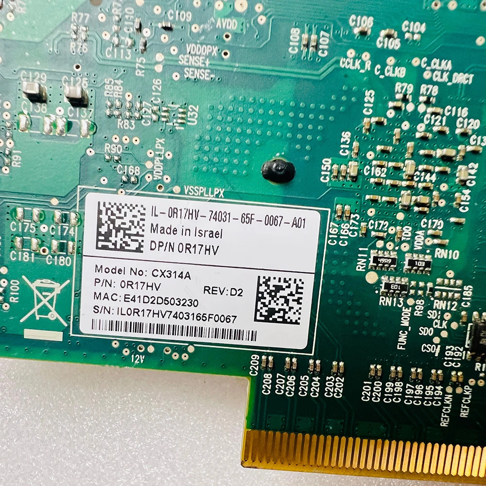 Mellanox 듀얼 포트 40G 이더넷 카드 ConnectX-3 DELL 0R17HV CX314A-BCCT용