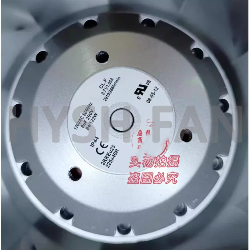 원심 냉각팬 2RREu25 225x40R 120V 84 W 122W