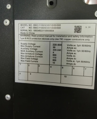 EUROTHERM 590C 110A 590C/1100/5/3/0/1/0/00/000 신