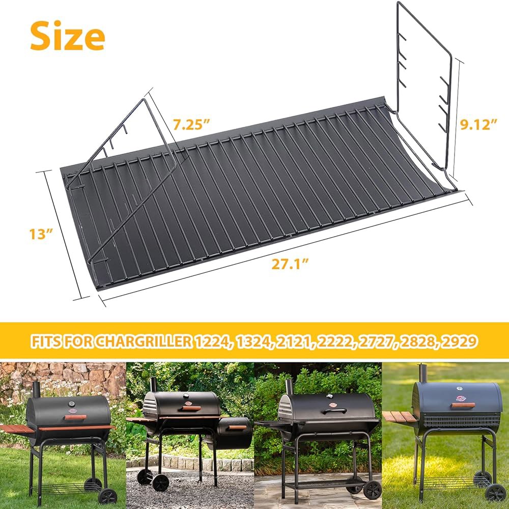 27인치 숯재 팬 교체용 Char-Griller 1224 1324 2121 2222 2727 2828 2929, Charbroil 17302056 그릴 그레이트 2pcs 행거 - 상세 이미지 3