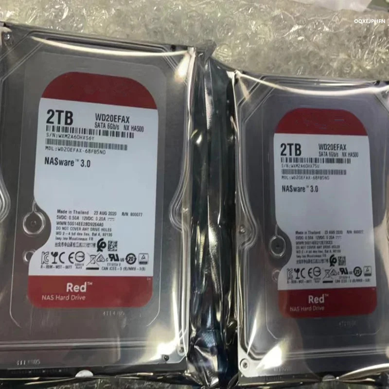 NAS 하드 드라이브내장 SATA WD 레드 2TB 3.5 인치 WD20EFAX HDD 신