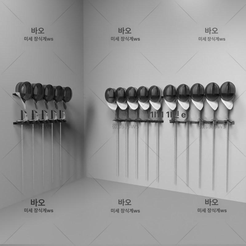 블랙 거치대 보관함 스탠드 벽걸이 정리함 홀더 접착 선물 - 상세 이미지 4